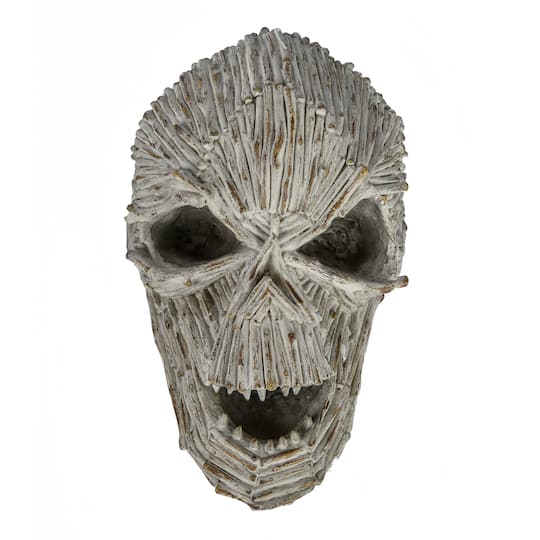 15" Driftwood Ghost Face Décor